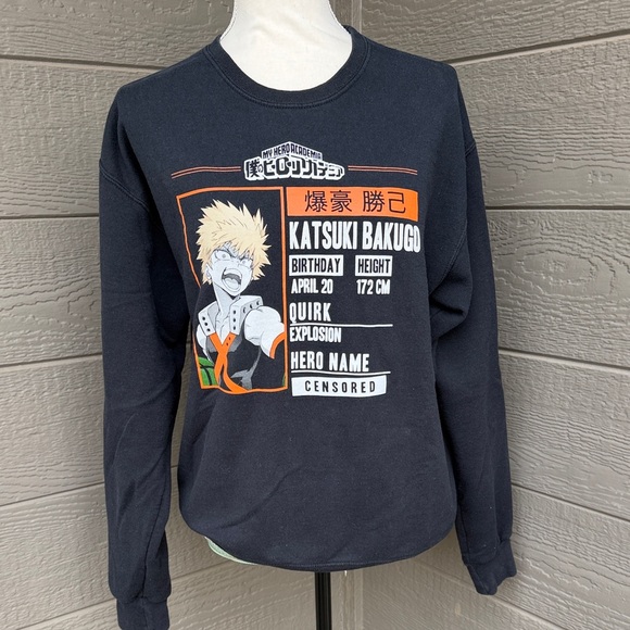 My Hero Academy Tops - Katsuki Bakugo- Anime Graphic Sweatshirt